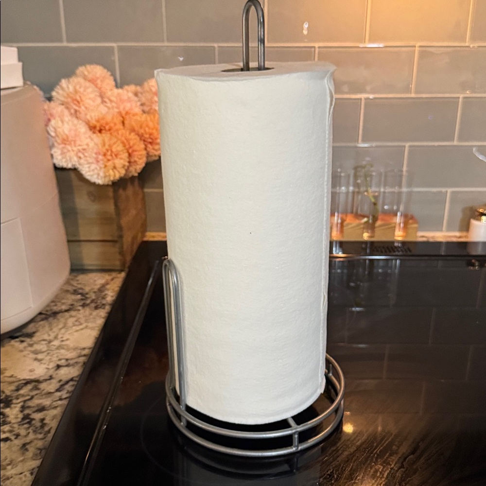 Silver Metal Paper Towel Holder